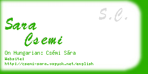 sara csemi business card